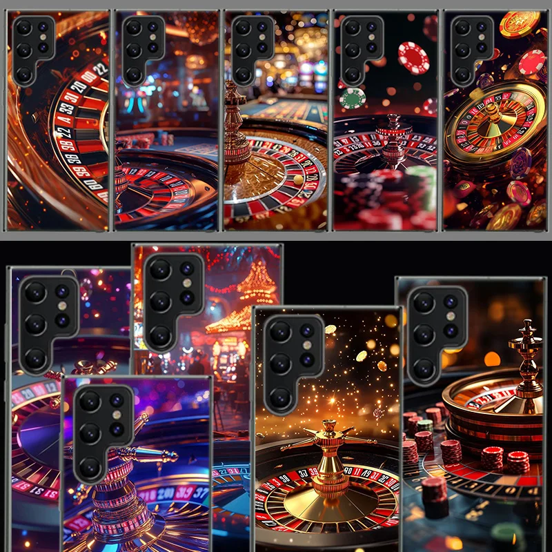 Чехол для телефона «Российская Lucky Roulette» для Samsung S25 Edge S24 FE Galaxy S21 S20 FE S23 S22 Ultra S10 Plus S10E, прозрачный чехол