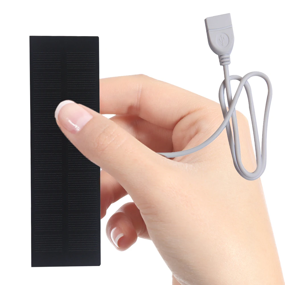 Mini Solar Panel Portable Battery Mobile Phone Charging Bank Solar Battery Charger for Mini Fan Power Bank Camping Lanterns