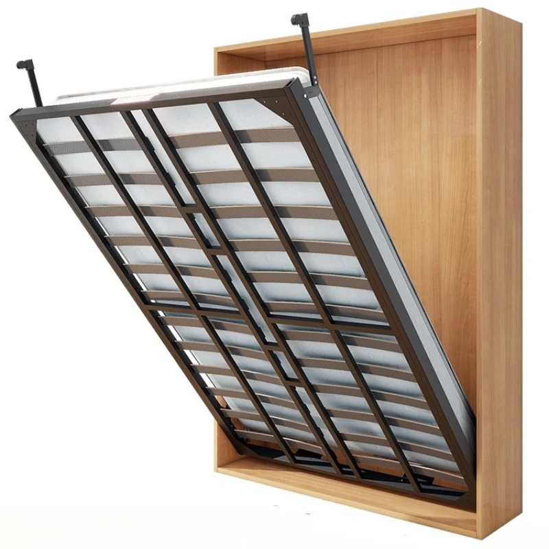 سرير غير مرئي قابل للطي، خزانة تخزين بقلاب، سرير مخفي متكامل تحت أجهزة الدوران