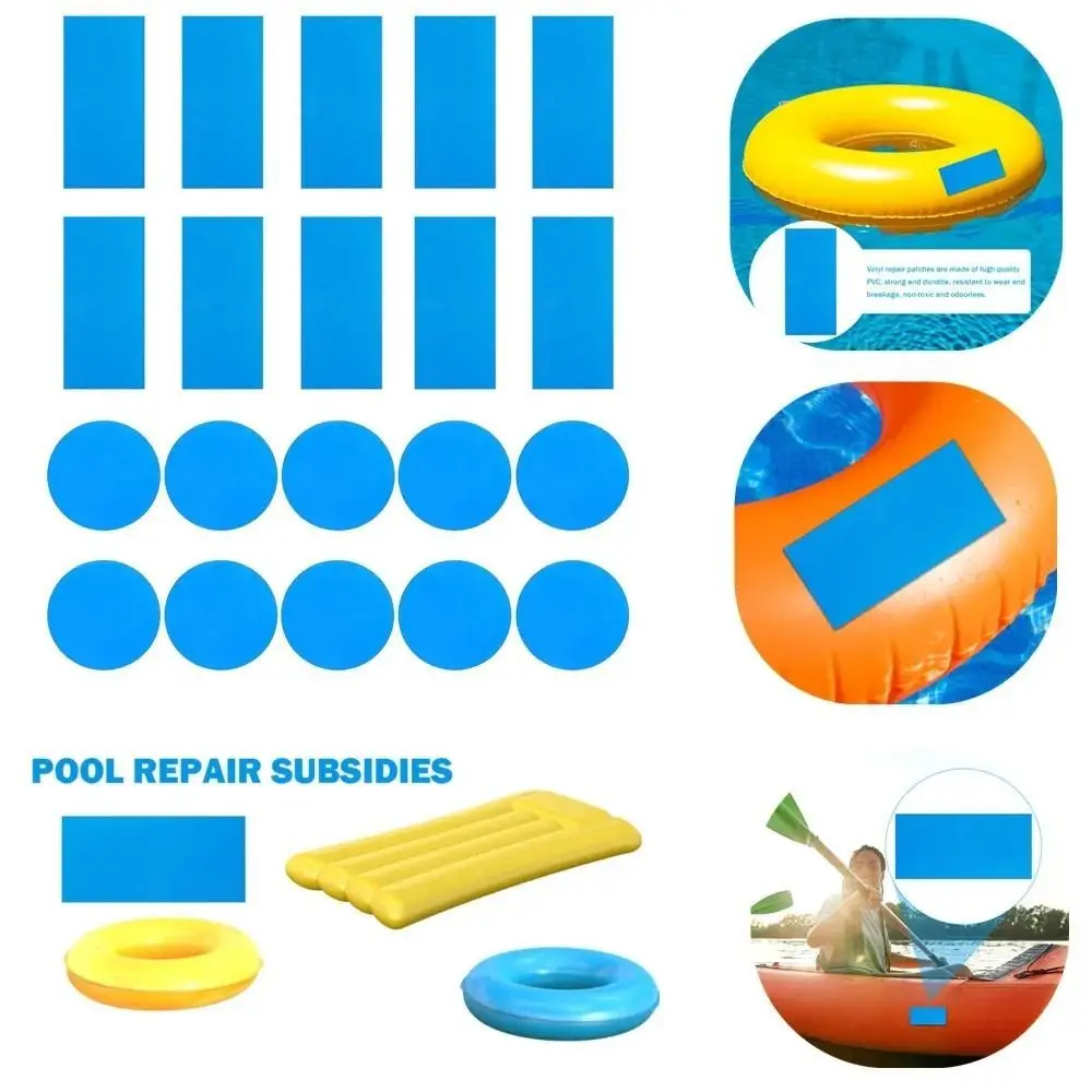 Self-Adhesive Pool Repair Patch Waterproof Multifunctional Swimming Pools Sticker Float Air Bed PVC Swimming Ring Repair Kit