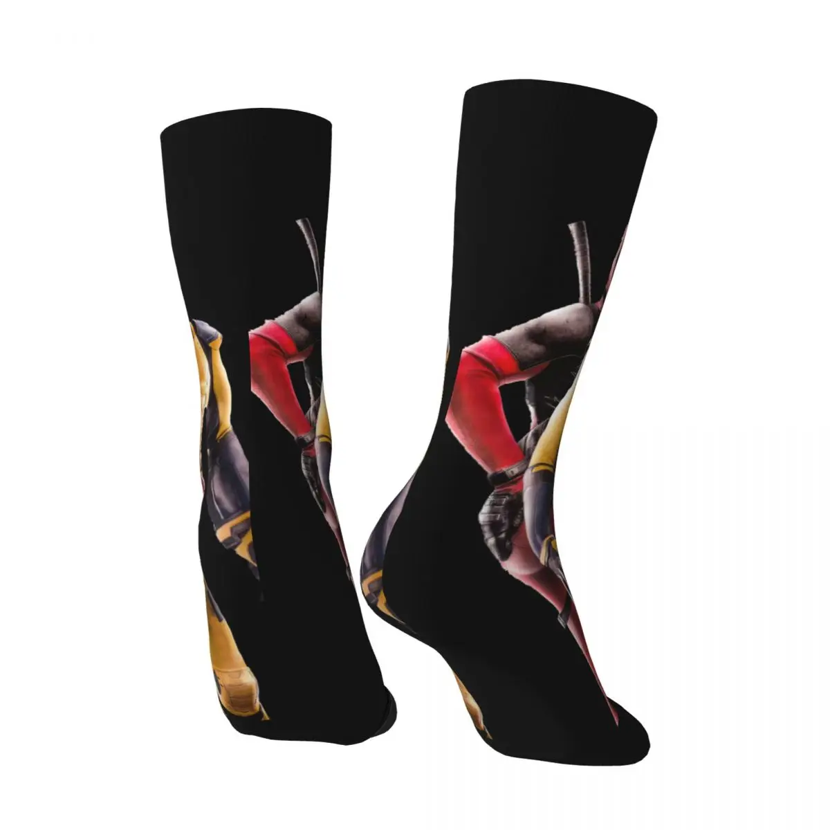 Hip Hop Vintage Popular Movies Crazy Men's compression Socks Unisex Deadpool & Wolverine Harajuku Pattern Printed Funny Novelty