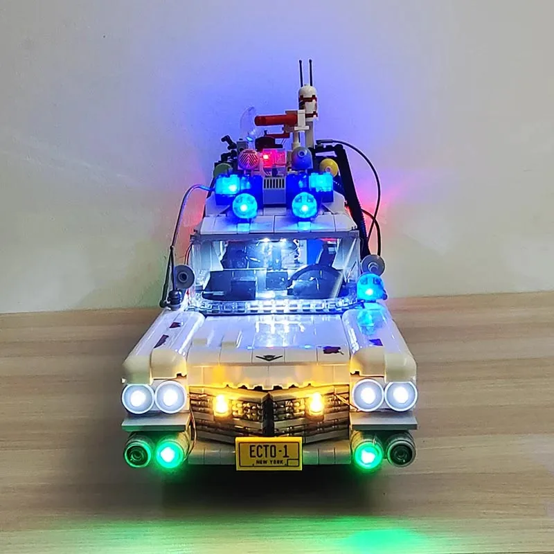 (Solo conjunto de iluminação blocos de construção não incluídos) kit de luz para 10274 GHOSTBUSTERS ECTO-1 modelo brinquedos DIY