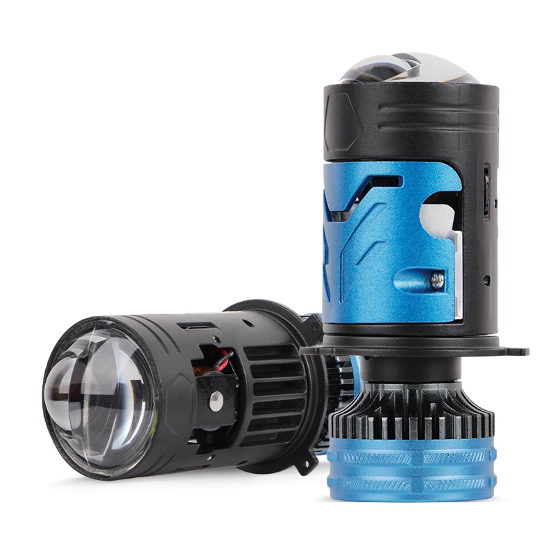 

Universal 150W super bright H4 Mini lens Headlights White 6000K Mini bi led Projector Hi/Lo beam H4 headlight lens 12V