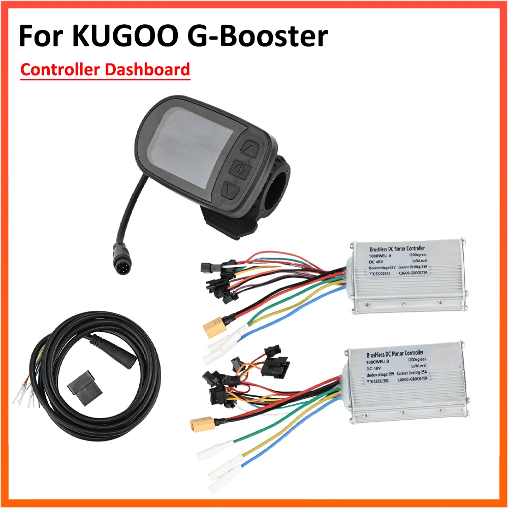 

48V 25A 1000W Dual Controller for KUGOO G-Booster Electric Scooter LCD Dispaly Meter Dashboard Front Rear Motor Drive Parts