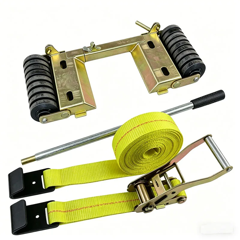 Car Towing Skates Dolly And High Capacity Straps Combo For Flatbed Wrecker Service