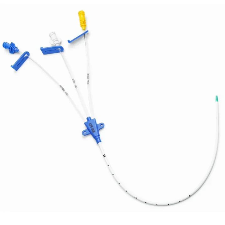 Superior Double Lumen Disposable CVC Kit with Soft Tip Movable Clamp for Safe Stable Vascular Access