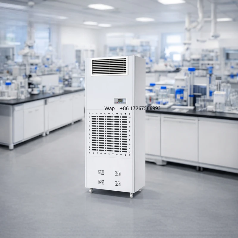 New Dual Function Industrial Wet Film Humidifier 12Kg/h Ventilation Large Space Electric with 40L Tank Gravity Drain