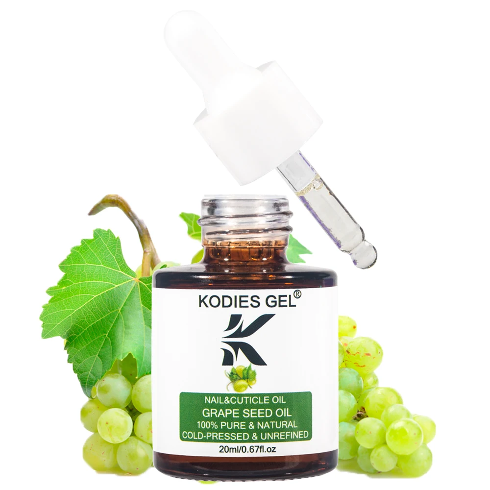 KODIES GEL Cuticle Oil for Nails Organic Grape Seed Natural Pure Essential Oils Nail Hardener Liquid Skin Face Body Care Product