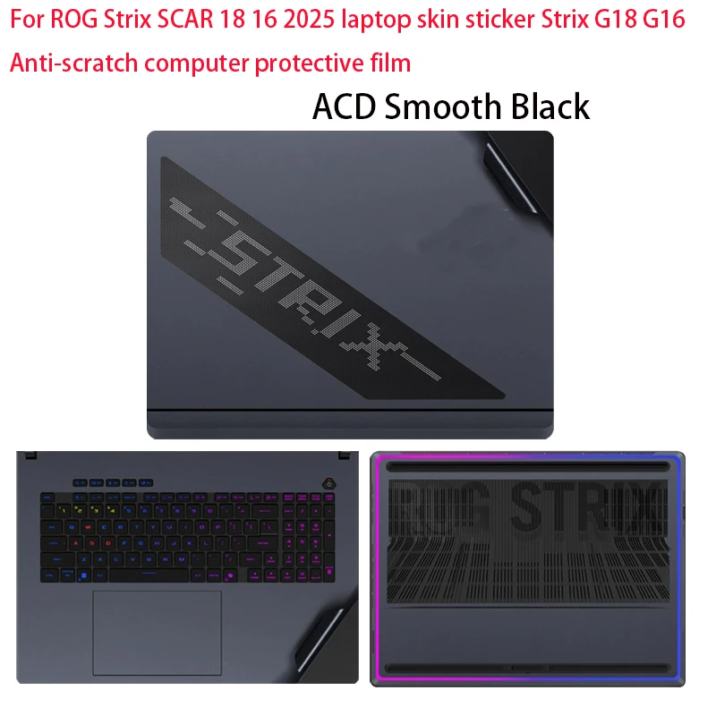 

Для Asus ROG Strix SCAR 16 G635 2025 наклейка на кожу ноутбука Strix G16 G615/G614 корпус компьютера защитная пленка от царапин печать