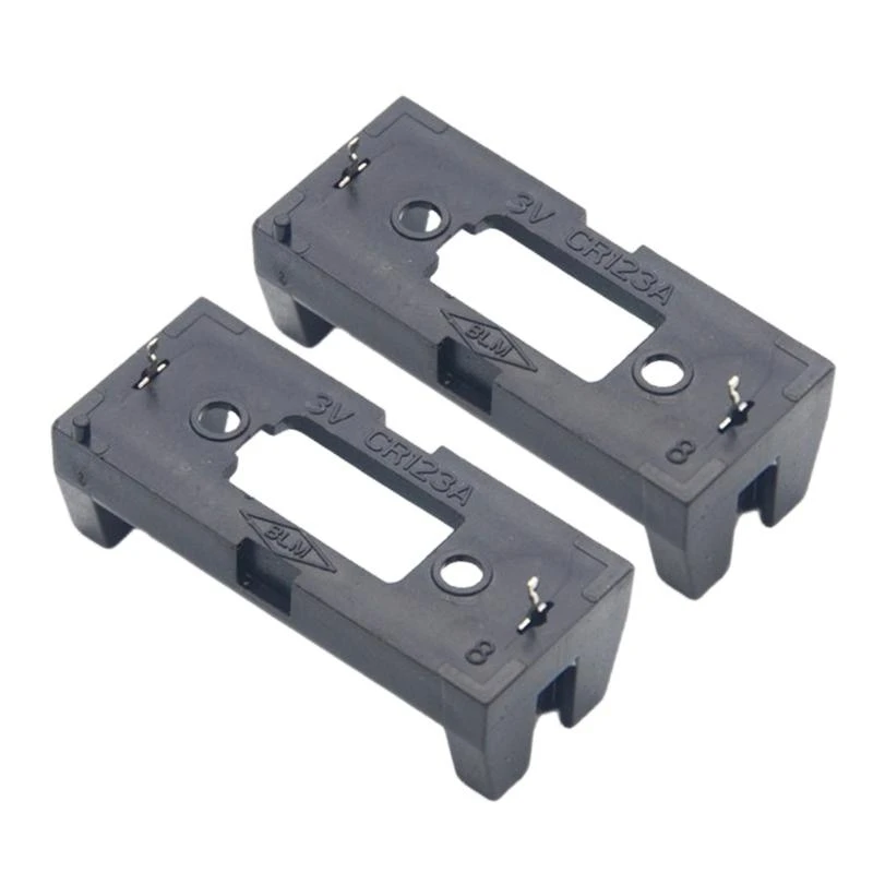  2PCS Single CR123A 16340 LIR123A Battery Holder Box With Mounting Leads For DIY Electronic Projects And Remote Controls