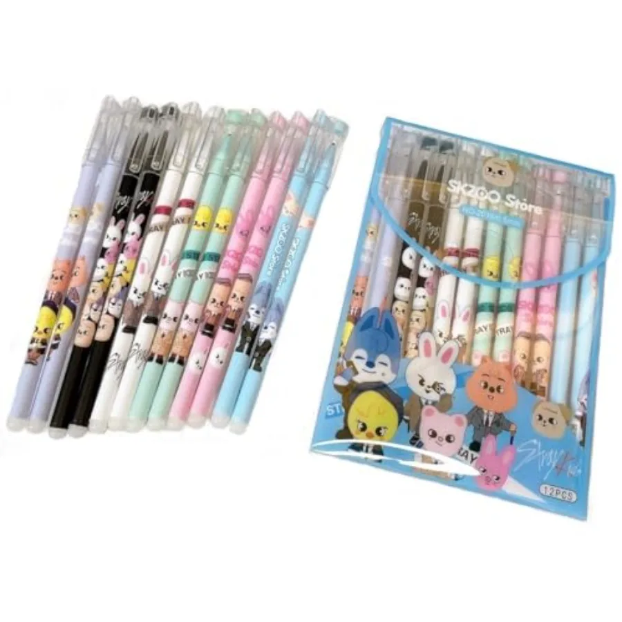 

Pens Erasable Ballpoint Pen Gel Ink Pens 0.5MM Black 12PCS