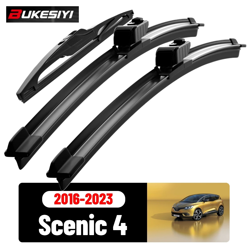 Front & Rear Wiper Blades Set For Renault Scenic 4 2016-2023 2017 2018 2019 2020 Silent Windscreen Wipers Accessories 30
