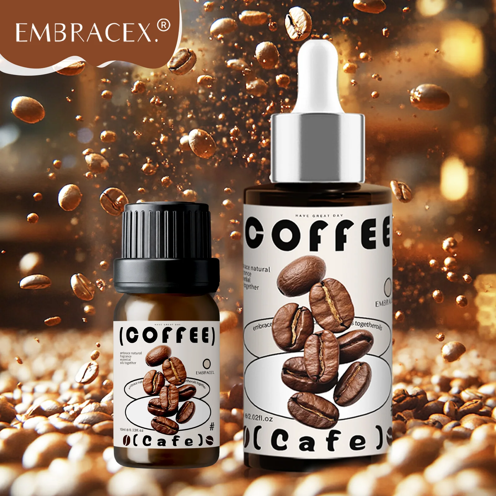 10ml 60ml Fragrance Oils Coffee Fragrance Refreshing Car Reed Diffuser Oil For Gift