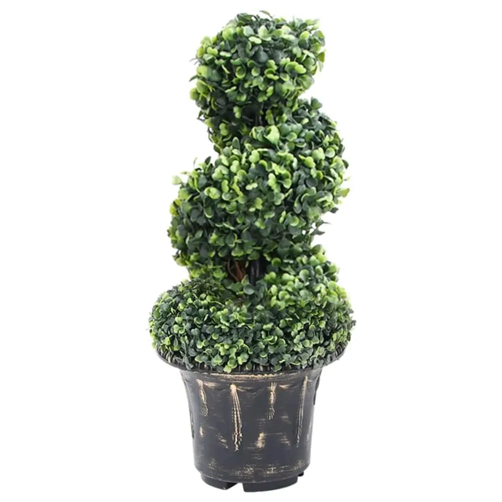 23.2”  Boxwood Spiral  in Pot - Green Home Decor for Indoor & Outdoor Use