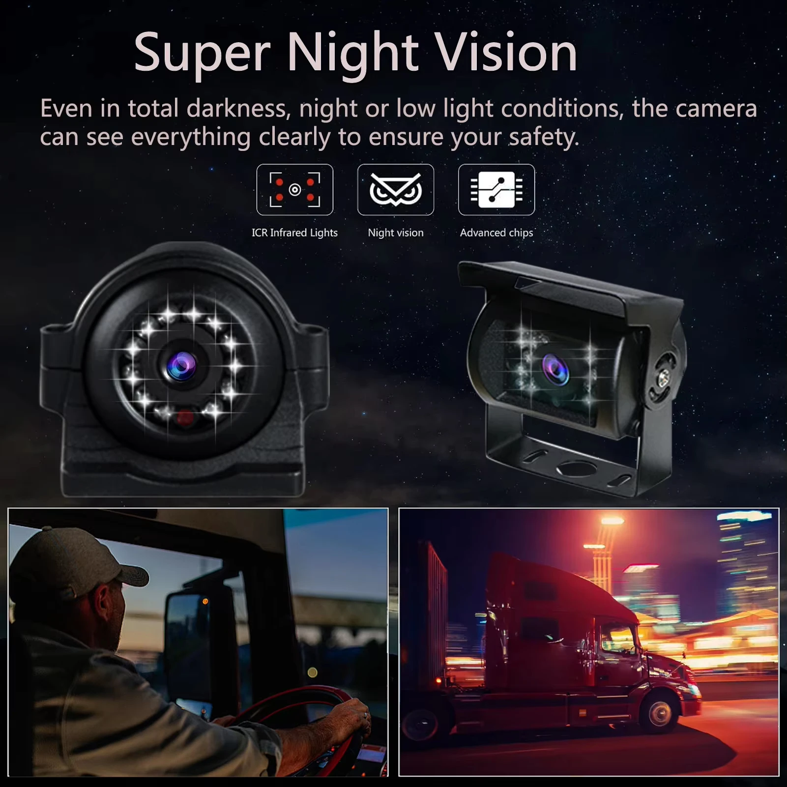 1080P Waterproof Camera Night Vision for Car Truck RV Bus Trailer 10.36 Inch CarPlay Auto Touch Screen DVR with 4CH AHD view 5