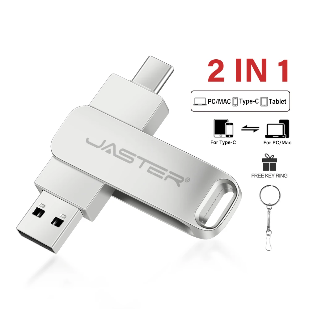 

USB-флеш-накопитель USB Type-C, 128 ГБ, 64 ГБ, с цепочкой