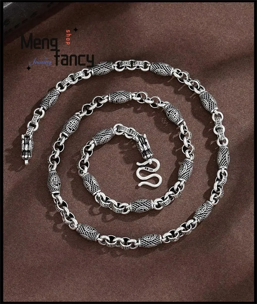 

New Vintage Sweater Chain Male Dragon Head Necklace Overbearing Hip Hop Popular Luxury Quality Jewelry Best Selling Holiday Gift