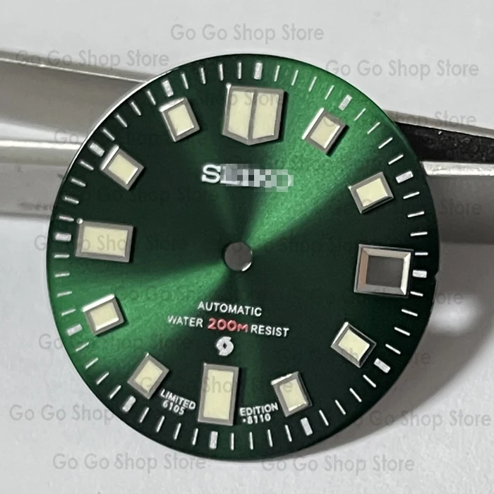 6105 dial for NH35A movement diving watch modified C3 luminous trend