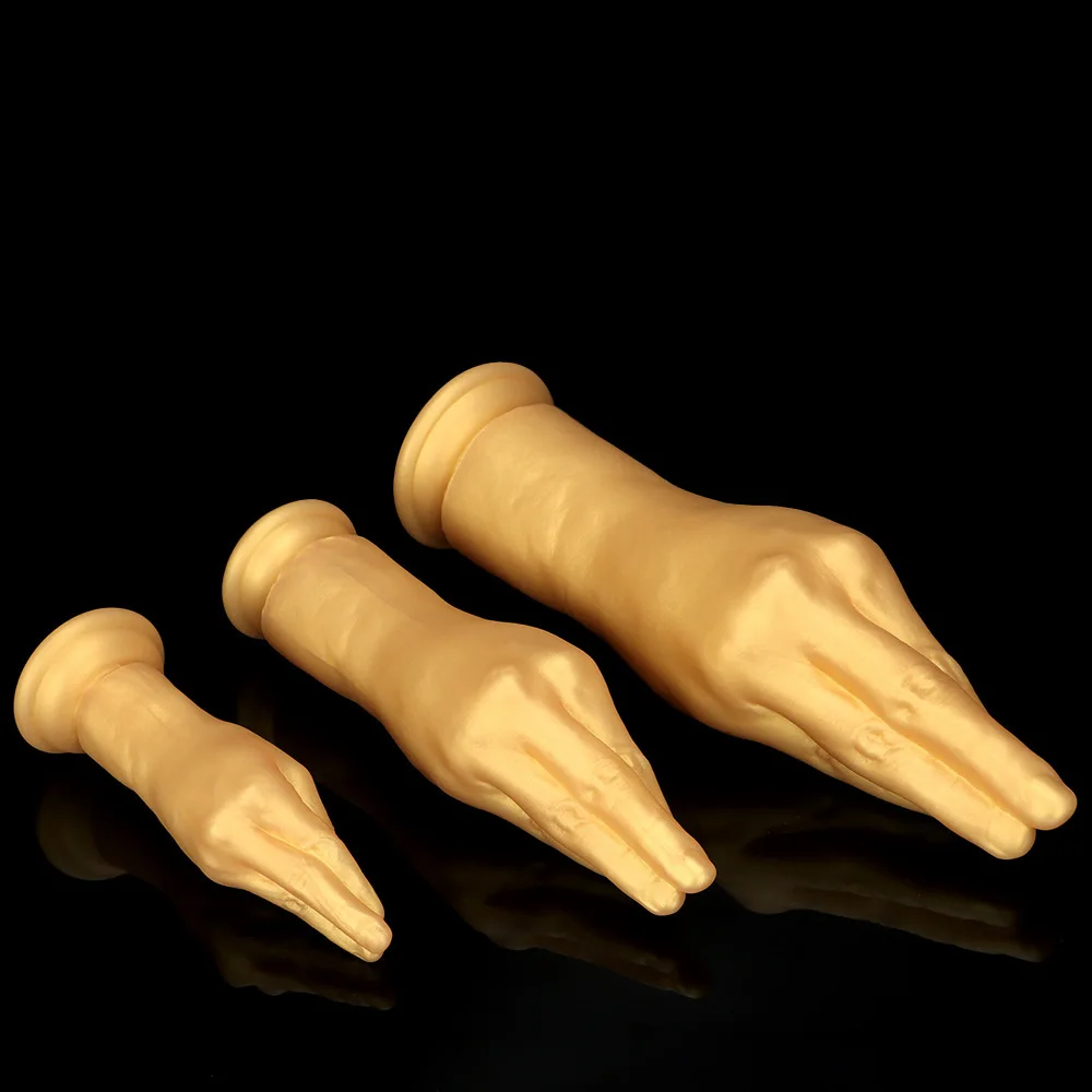 Big Golden Anal Plugs Realistic Hand Dildo Silicone Suction Cup Butt Plug Vaginal Fisting Prostate Massager Sex Toys For Women