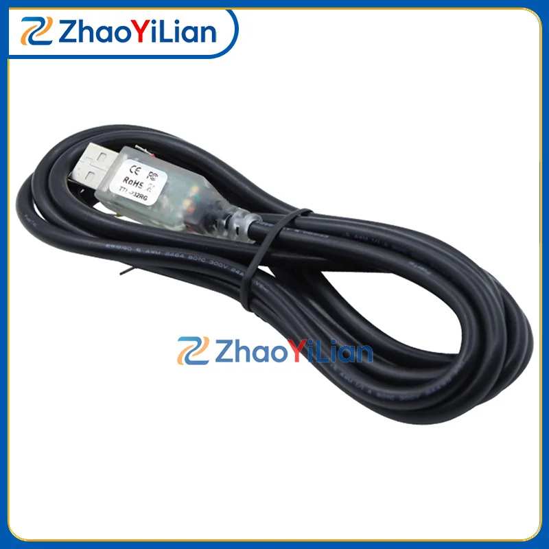FOR FTDI TTL‑232RG‑VREG3V3‑WE Cable TTL Level UART Signal 3.3V 250mA USB To TTL Communication Transfer Cable In Stock