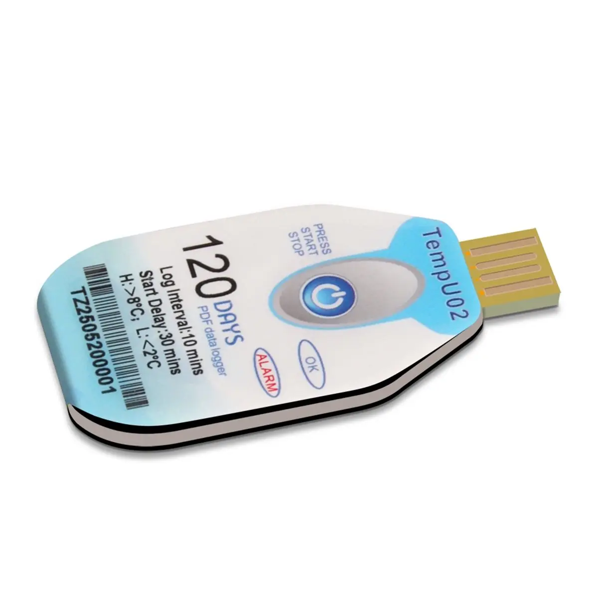 A86G NEW USB Temperature Data Logger Disposable 120 Days PDF Datalogger Waterproof Temp Recorder Transport Food Seafood Recorder