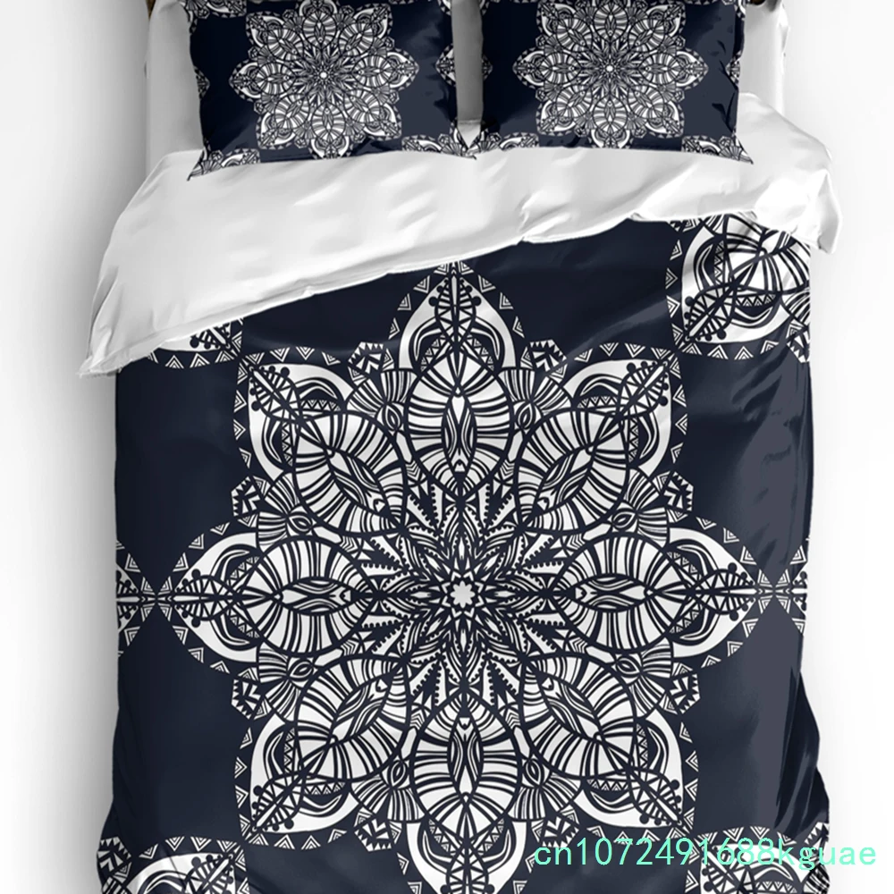 Mandala Abstract Flower 3pcs Bedding Set For Double Bed Home Textile Duvet Cover Quilt Cover Pillowcase