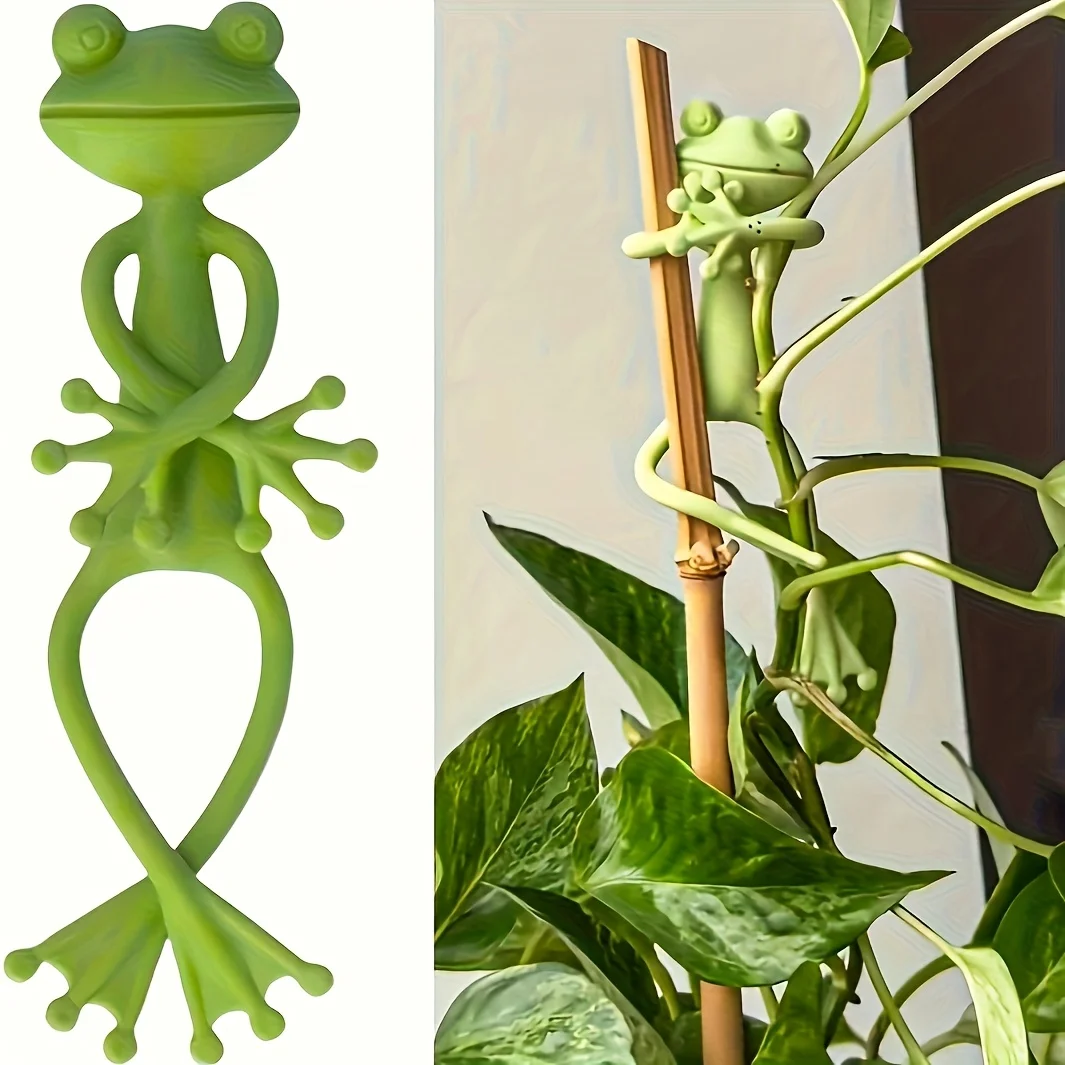 

3/5/7/9piecesof frog plant bracket,cute frog flower pothugging plantfixing clip,multifunctional frog flower pot decoration plant