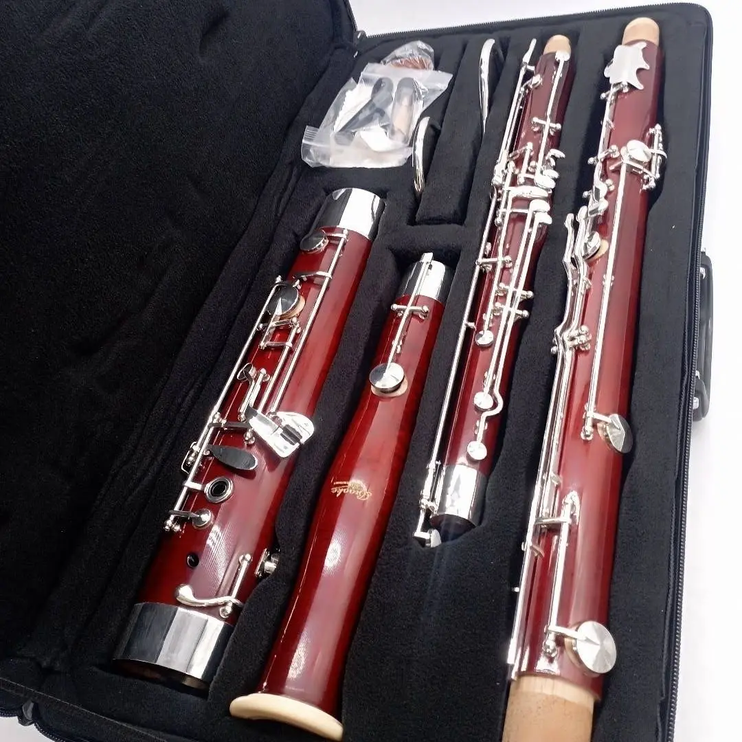 

Bassoon large wind instrument in key C, maple pipe plated button, maple bassoon large wind instrument