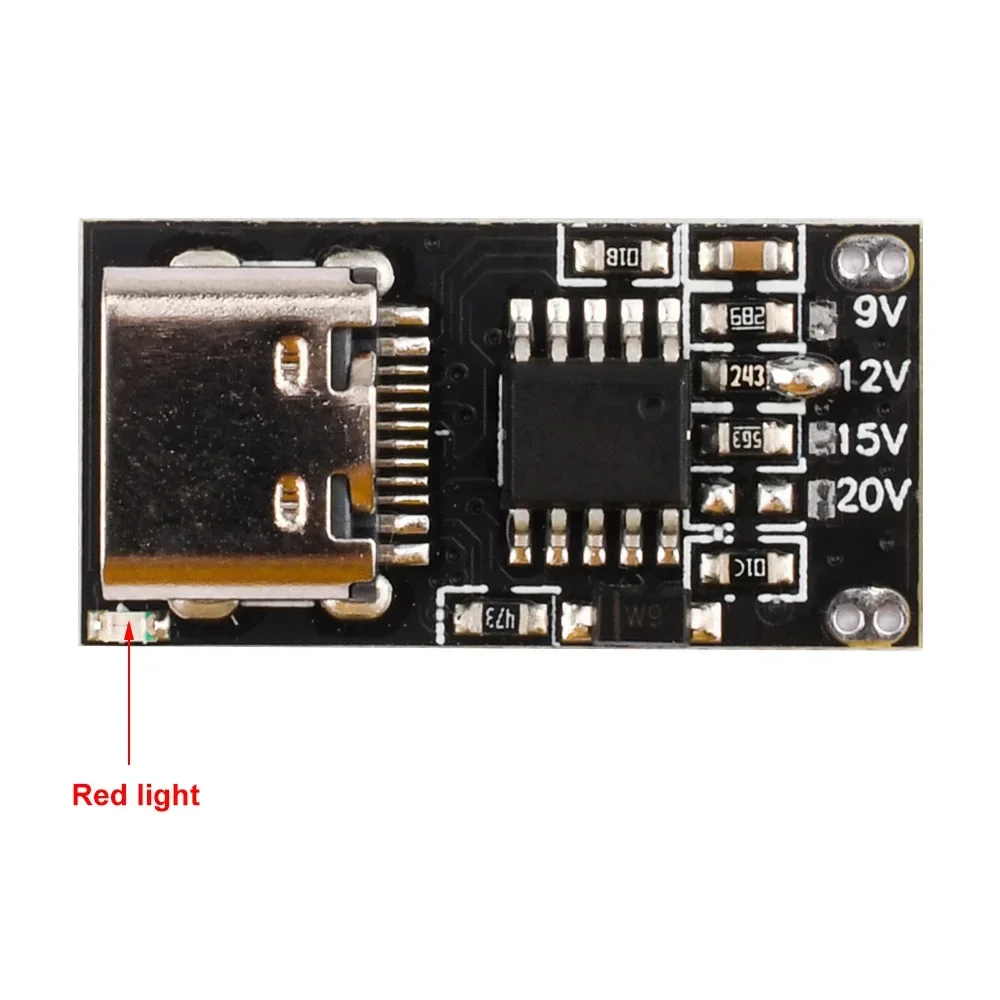 5pcs Type C PD2.0 PD3.0 Fast Charge Trigger Polling Detector USB Boost Power Supply Change Module Charger Board Diymore