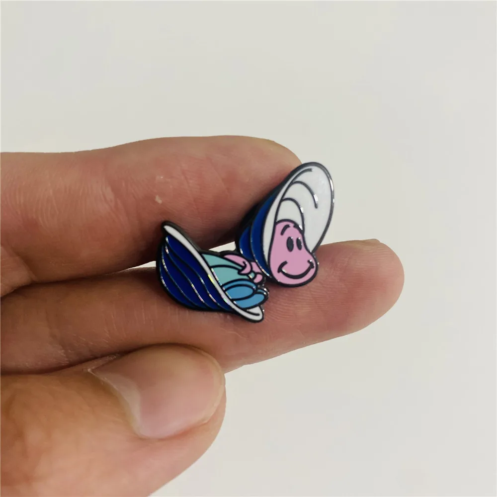 Disney Pins Cartoon Baby Oyster Mermaid Bambi Metal Badge Brooch Pin Mickey Minnie Fashion Clothing Accessories Women Men Gifts