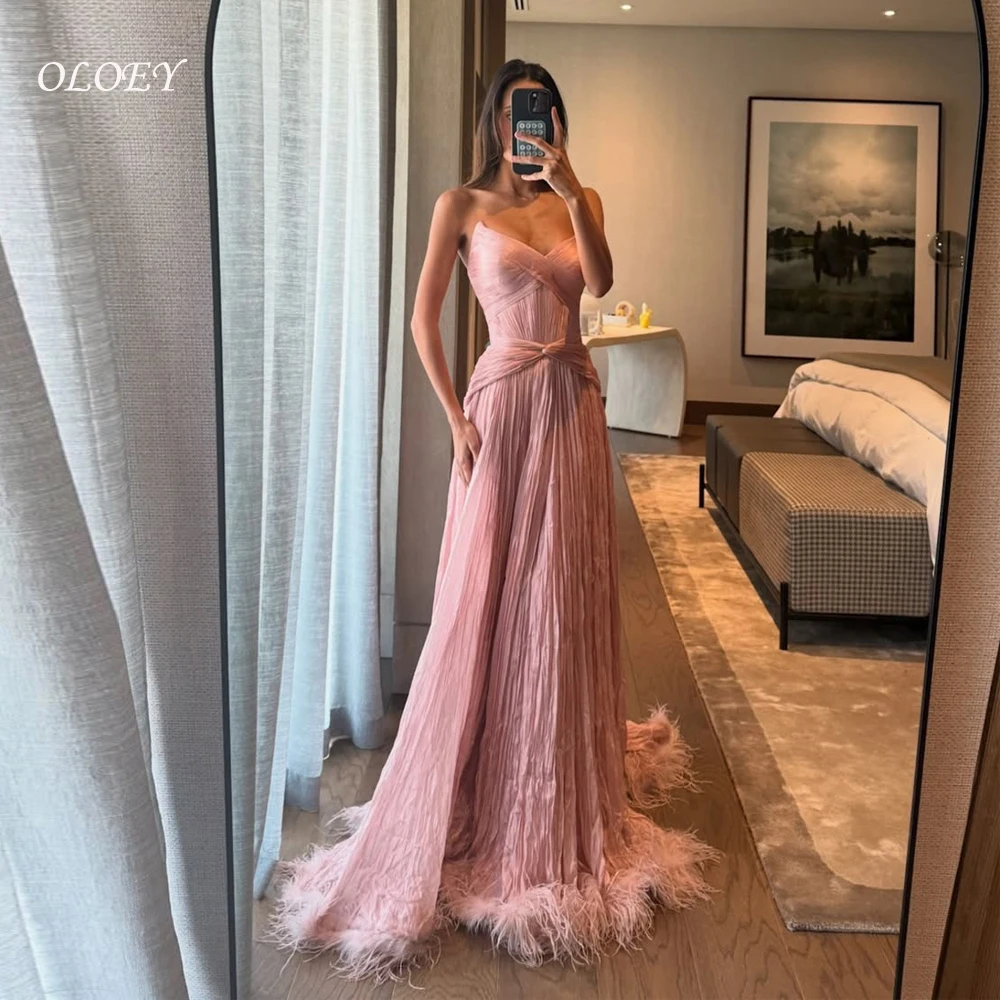 OLOEY Sexy Tüll Arabia Abendkleid Glänzende Falten Bodenlangen Meerjungfrau Ballkleider Falten Illusion Arabia Partykleid Maßgeschneidert