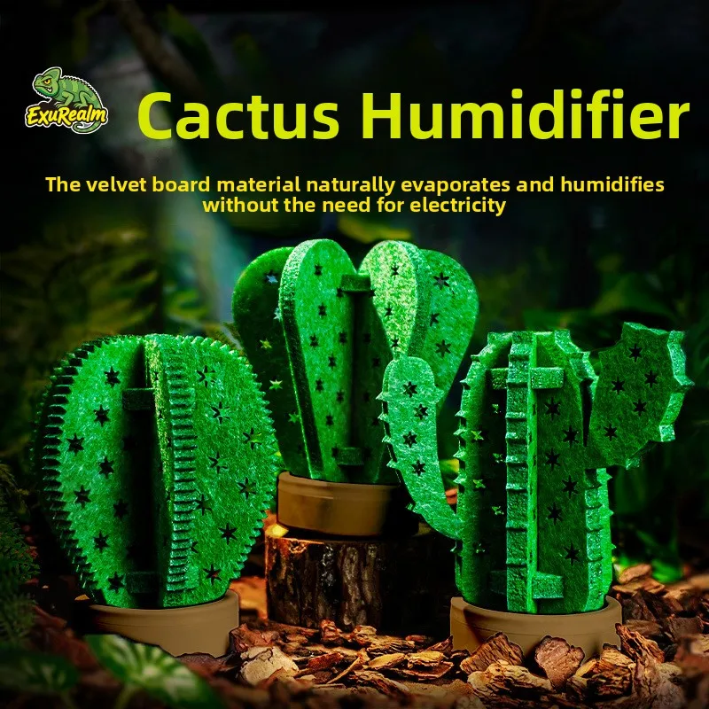 Natural evaporation physical mist-free humidifier, simple humidification for tortoises, lizards, snakes, reptiles, cactus, no el
