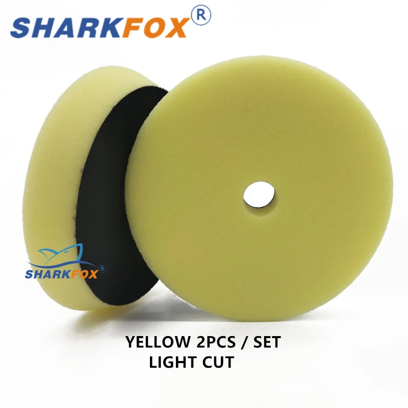 Sharkfox 5 "/6" 125mm/150mm Auto Polijsten Duitsland Spons Buffing Polijstmachine Pads Gladde Buffer Pad Verwijdert Kras Voor Polijsten - afbeelding 1