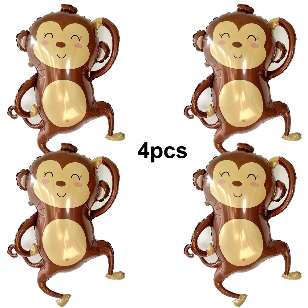 Monkey Woodland Animal Jungle Party Balloon Banner Cake Cup Birthday Party Supplies Paper Safari Hanging Wall Decor