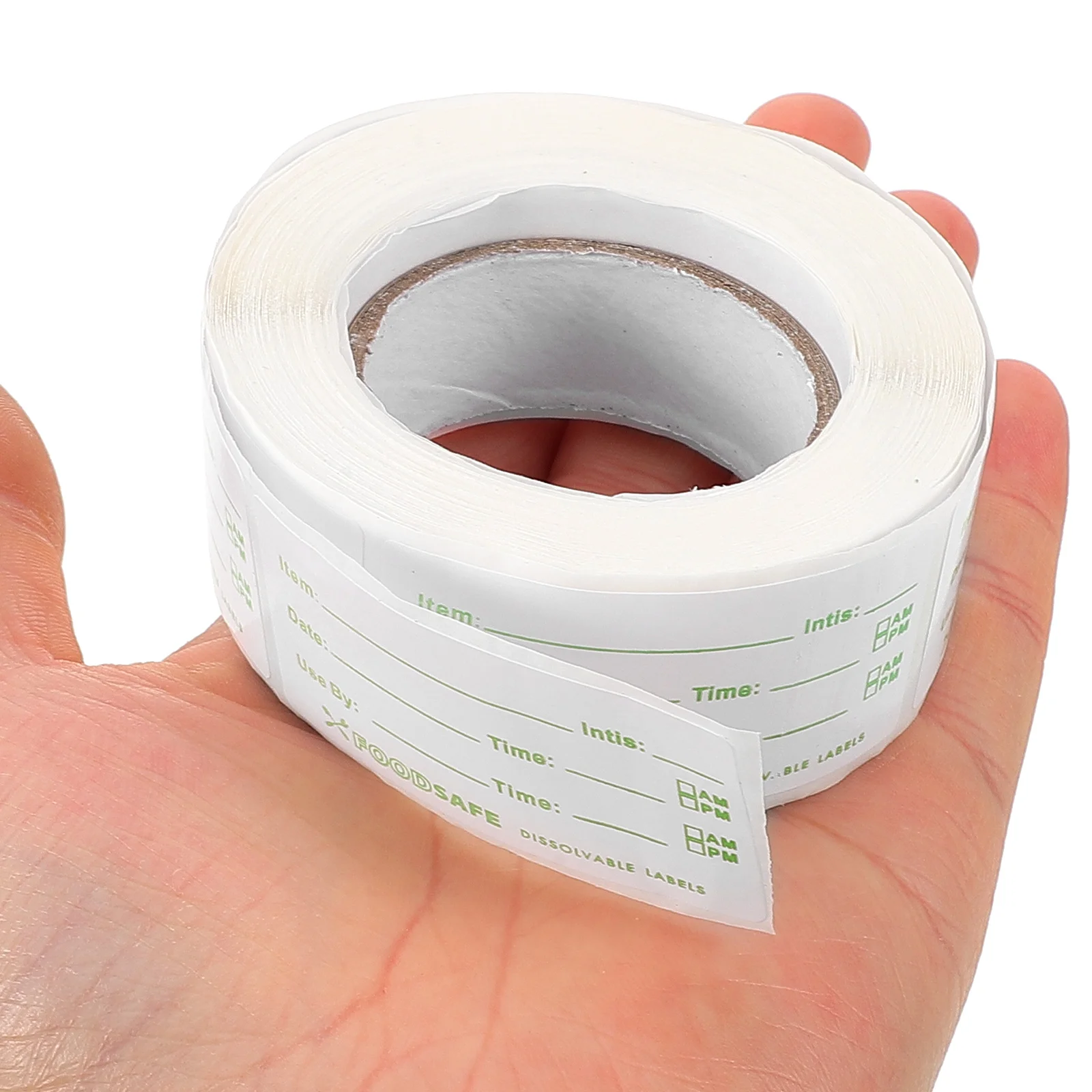 1 rollo de 300 etiquetas, pegatinas para fecha de nevera, pegatinas de caducidad para contenedores de alimentos, suministros de restaurante, fácil de despegar