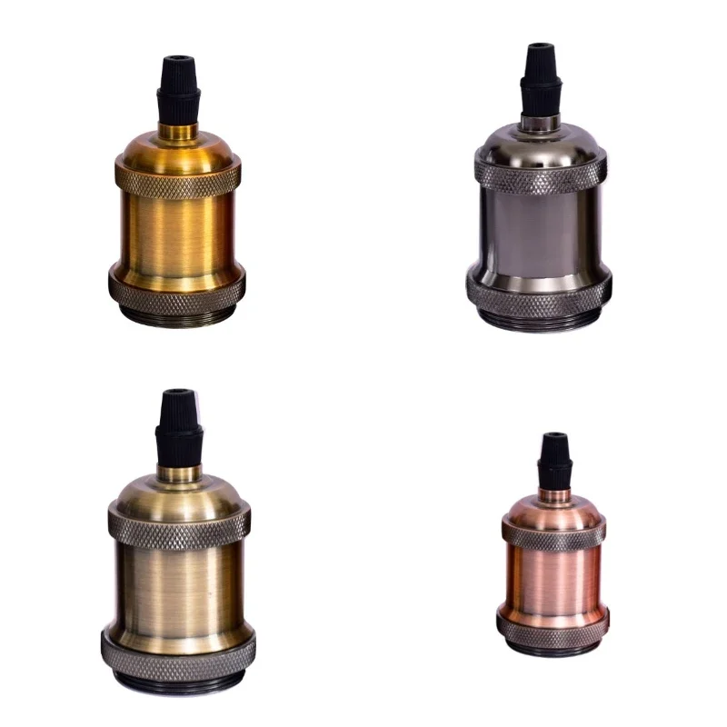

E26 E27 Screw Light Fittings Edison Antique Vintage Chandelier Head Aluminum Head Gold Bronze Bronze Red Bronze Pearl Black