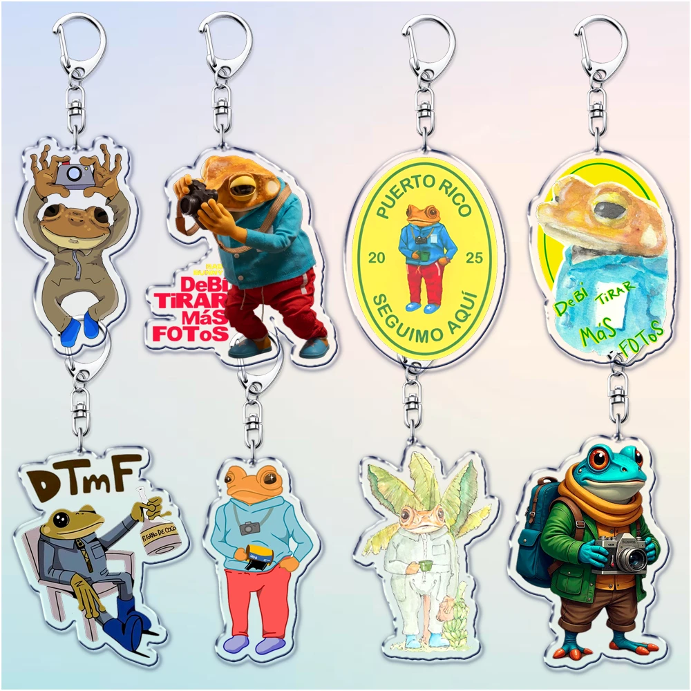Llaveros de Rana de Dibujos Animados con Música Reggaeton de Puerto Rico para Bolsos y Accesorios, Joyería Latino Benito Dtmf, Regalos para Fans y Amigos