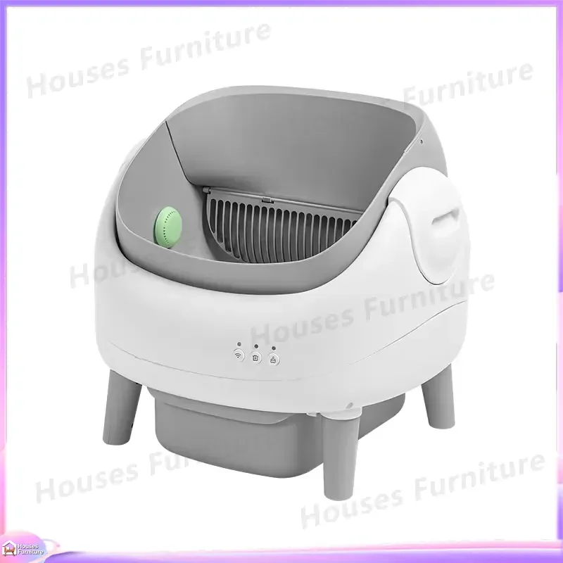 Automatic Cat Litter Box Smart Self Cleaning Oversized Toilet with Deodorizing Splash Proof Function for Large Cats Indoor