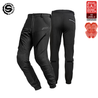 SFK Black Motorcycle Pants Men's Riding Trousers Summer Breathable Motorbike Race Equipment With CE Protective Gears Accessories
