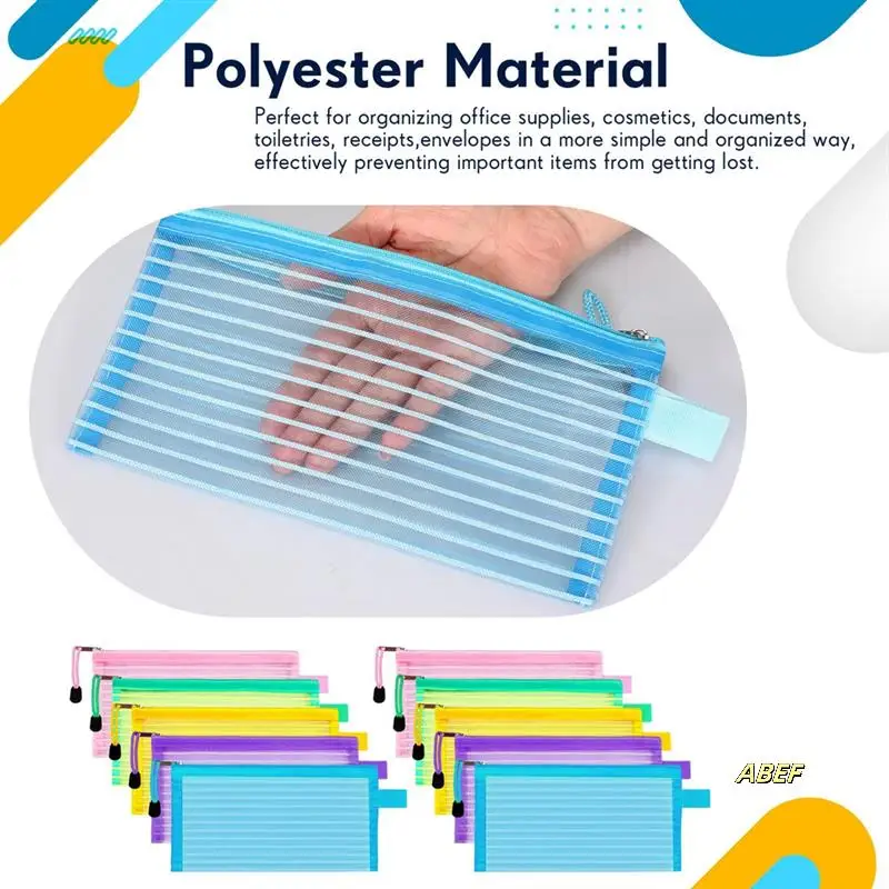 50 упаковок школьных принадлежностей, сетчатый чехол на молнии, пенал для ручек, сумки для хранения карандашей, объемная сумка для карандашей