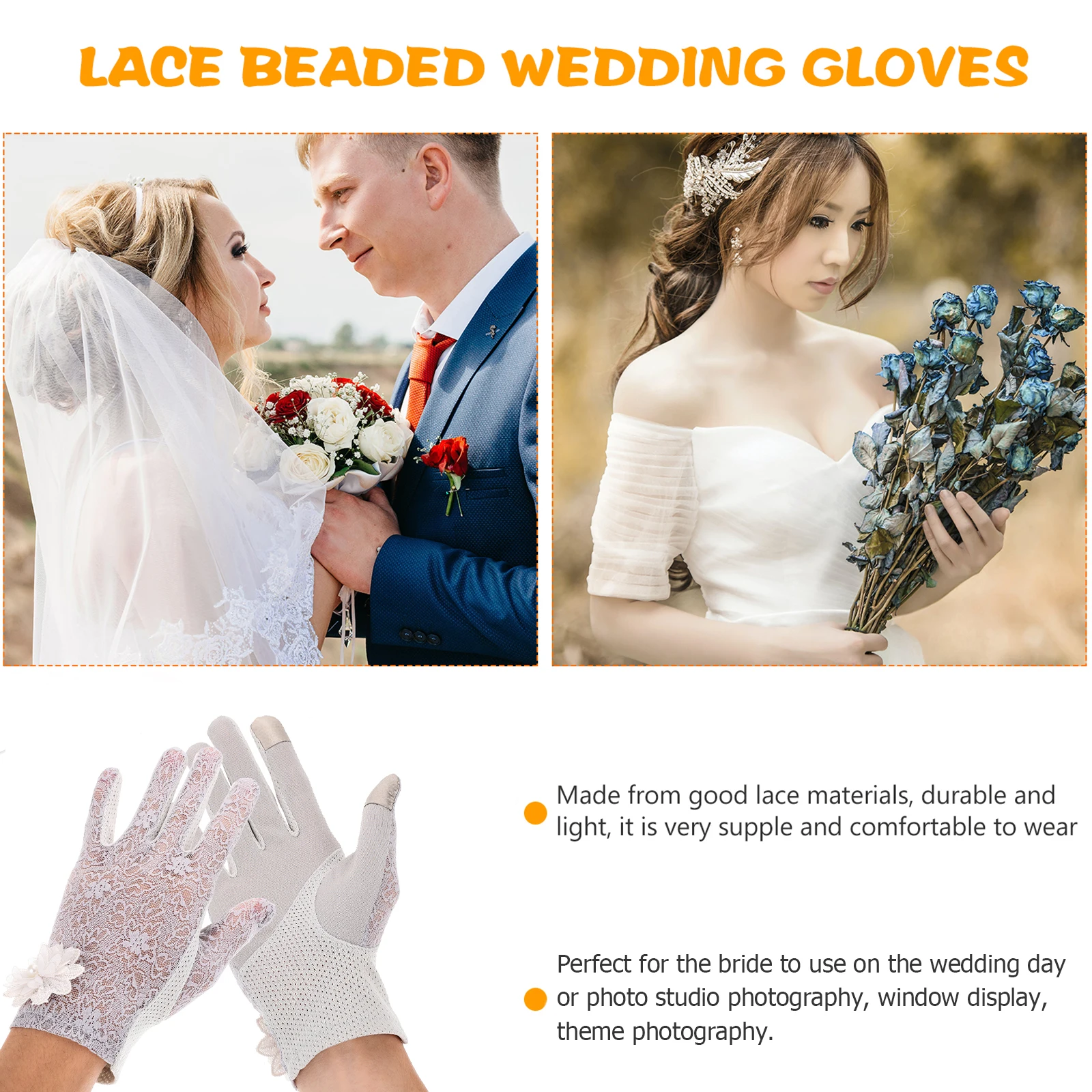 

Sun Protection Gloves Women Summer Lace Short Dress Grey Driving Miss Thin Section Anti UV Functional Accessories