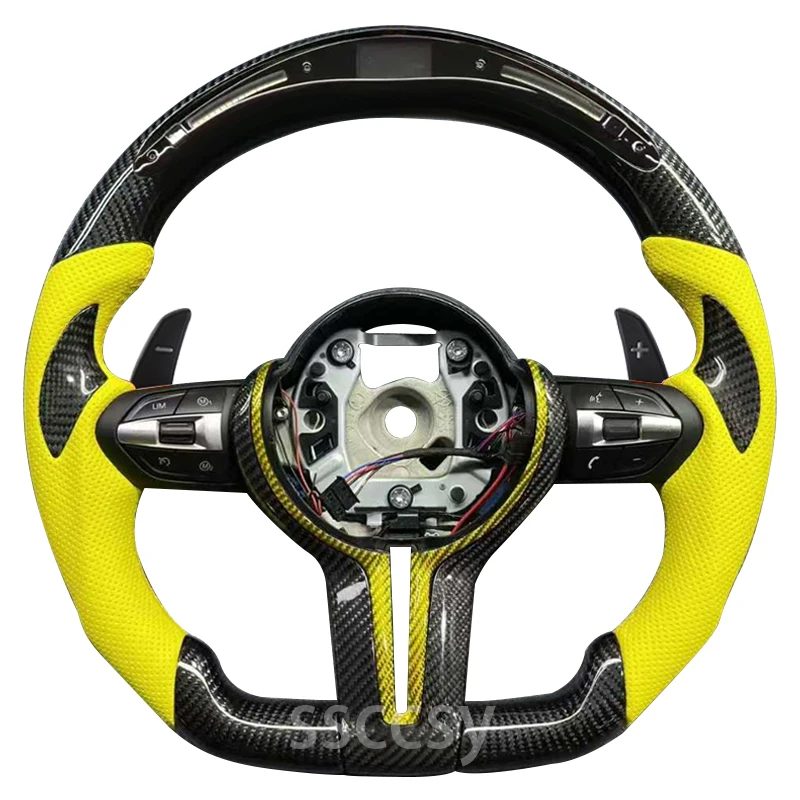 

LED Carbon Fiber Steering Wheel For BMW F10 F20 F30 M3 M6 F36 F22 F11 Auto Parts Steering Wheel Modification