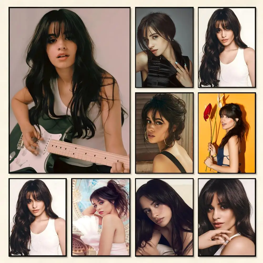 Passionate Singer C-Camila Cabello Poster Self Adhesive PP Wall Art No Frame Bedroom Playroom Decor