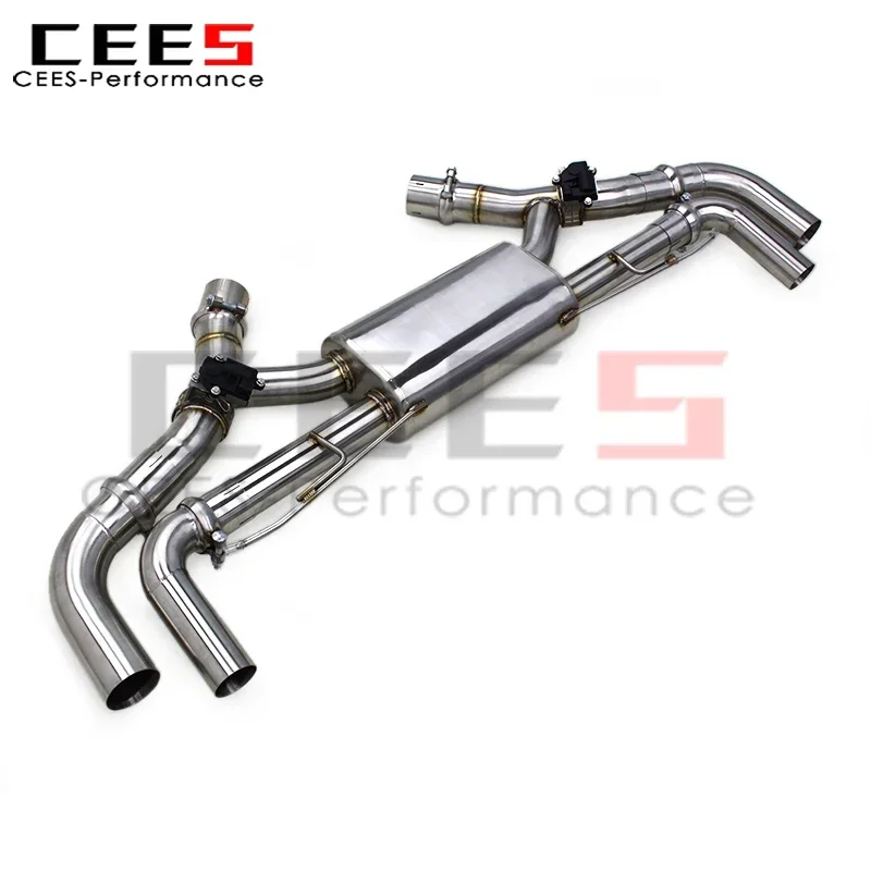 cees SS304 Stainless Steel Car Escape Exhaust Pipe Muffler System Axle Exhaust Pipes Silencer for BMW X5 X6 M60i 4.4TT 2024