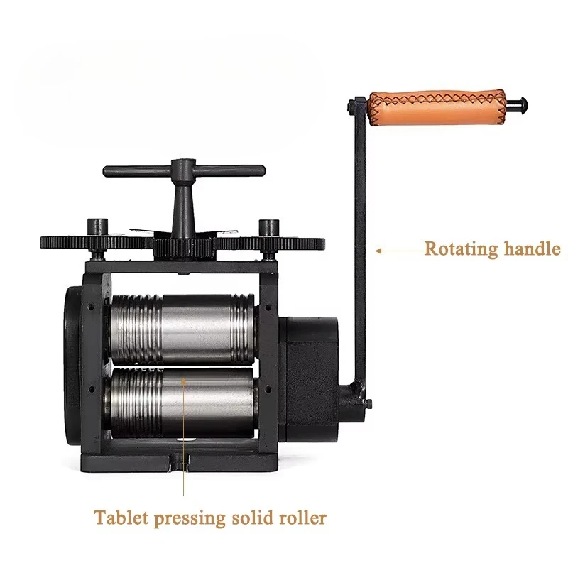 3-in-1 Jewelry Tools Equipment Small Manual Rolling Mills Combination Tableting 110mm 130mm Jewelry Manual Rolling Mills Machine