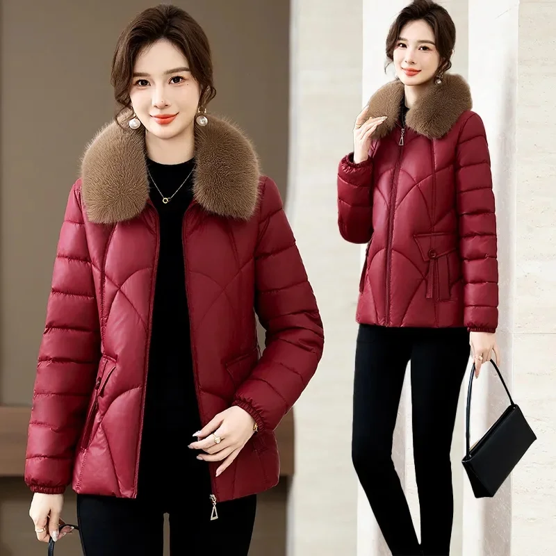 Hiver 2025 nouvelle doudoune femmes Parkas mode haute qualité chaud coton rembourré manteau dames pardessus court survêtements hauts