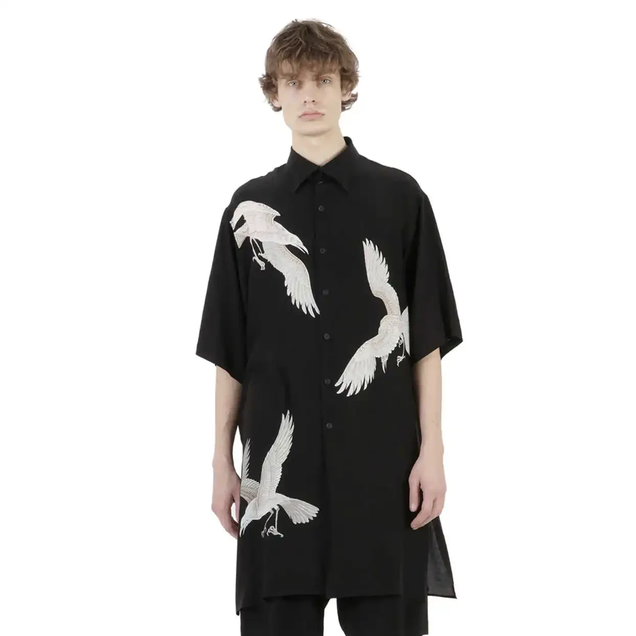 

ШЕЛКОВАЯ рубашка с принтом YOJI OOAK. Шелковая рубашка с принтом YOJI OOAK