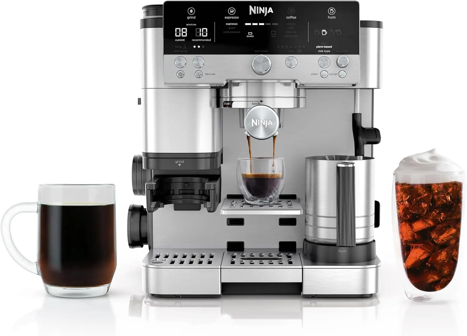 Máquina de café expreso, serie Luxe Café Premier, cafetera de goteo y preparación rápida en frío, molinillo integrado, manipulación asistida, manos-Fr