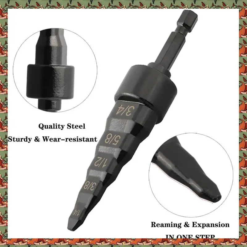 

ABLQ 2PCS Copper Tube Expander, 5 In1 Air Conditioner Copper Pipe Swaging Flaring Drill Bits Repair Tool