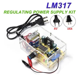 PCB Board Electronic kits LM317 Adjustable Regulated Voltage 110V 220V to 1.25V-12V Step-down Power Supply Module DIY Kit